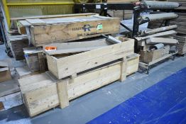 LOT/ FINZER ROLLS - INCLUDING RUBBER ROLLS, BRUSH/SCRAPER ROLLS, STEEL ROLLS WITH STORAGE CRATES (