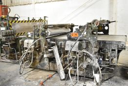 ARMSTRONG SOLVENT STAIN ROLL COATER/2-ROLL SCRAPER WITH 48”WX2.5”H WORKPIECE CAPACITY, POWERED