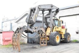 VOLVO L180E HIGH-LIFT WHEEL LOADER WITH VOLVO D12FLAE3 I6 TURBO DIESEL ENGINE, LOG GRAPPLE