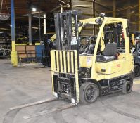 HYSTER H60FT LPG FORKLIFT WITH 5000LBS CAPACITY, 185” MAX REACH, 3-STAGE HIGH VISIBILITY MAST,