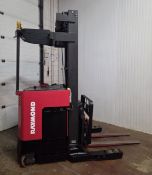 RAYMOND (2005) EASI-R35TT 3,500 LB. CAPACITY 36V ELECTRIC REACH TRUCK WITH 240” MAX. LIFT HEIGHT,