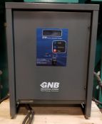 GNB EHY24C140 24V BATTERY CHARGER WITH 600 INPUT VOLTAGE, 3 PH, 140A, 350 GREY CONNECTOR, S/N: