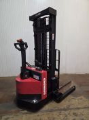 RAYMOND (2017) RSS40 4,000 LB. 24V WALK-BEHIND ELECTRIC STACKER WITH 128" MAX. LIFT HEIGHT, 2,322