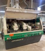 WEINIG PROFIMAT P23 6-HEAD FEED THROUGH MOULDER WITH (2) SIDE HEADS, (2) TOP HORIZONTAL HEADS, (2)