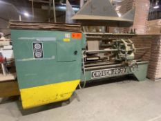 CROUCH 70-72 CONVENTIONAL MULTI SPINDLE HORIZONTAL TURNING SANDER WITH (10) SPINDLE TURRET, 72"