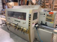 WEINIG UNIMAT U GOLD 6-HEAD FEED THROUGH MOULDER WITH (2) SIDE HEADS, (2) TOP HORIZONTAL HEADS, (