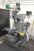 KONDIA POWERMILL FV-1 VERTICAL TURRET MILLING MACHINE WITH 12” X 48” TABLE, SPEEDS TO 4000 RPM