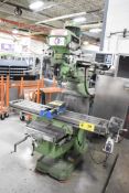 KONDIA POWERMILL FV-300 VERTICAL TURRET MILLING MACHINE WITH 12” X 48” TABLE, SPEEDS TO 4000 RPM