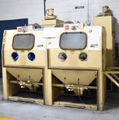 EMPIRE PF-3696 HEAVY DUTY FLOOR TYPE ABRASIVE BLASTING CABINETS WITH EMPIRE DCM-80A PRO FINISH