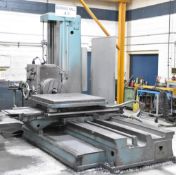 TOS W100A TABLE-TYPE HORIZONTAL BORING MILL WITH 4” SPINDLE, 49”X49” POWER ROTARY TABLE, 44”