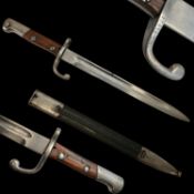 A Brazilian Model 1908 Mauser Bayonet with Original Scabbard.