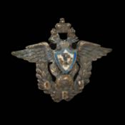 Miniature Badge of the Odessa Military School, Imperial Russia, early 20th century.