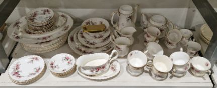 Royal Albert Lavender Rose pattern part dinner, tea and coffee-service, printed marks, some with