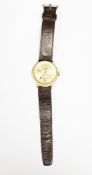 Apollo Instantime wristwatch, the gilt dial with separate hours, minutes and date aperture