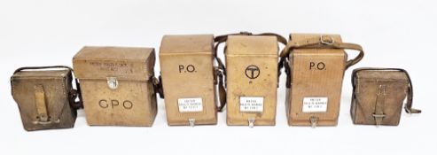 Three mid-20th century Post Office Avo multi meters, two marked meter multi range no.12D/1 and the