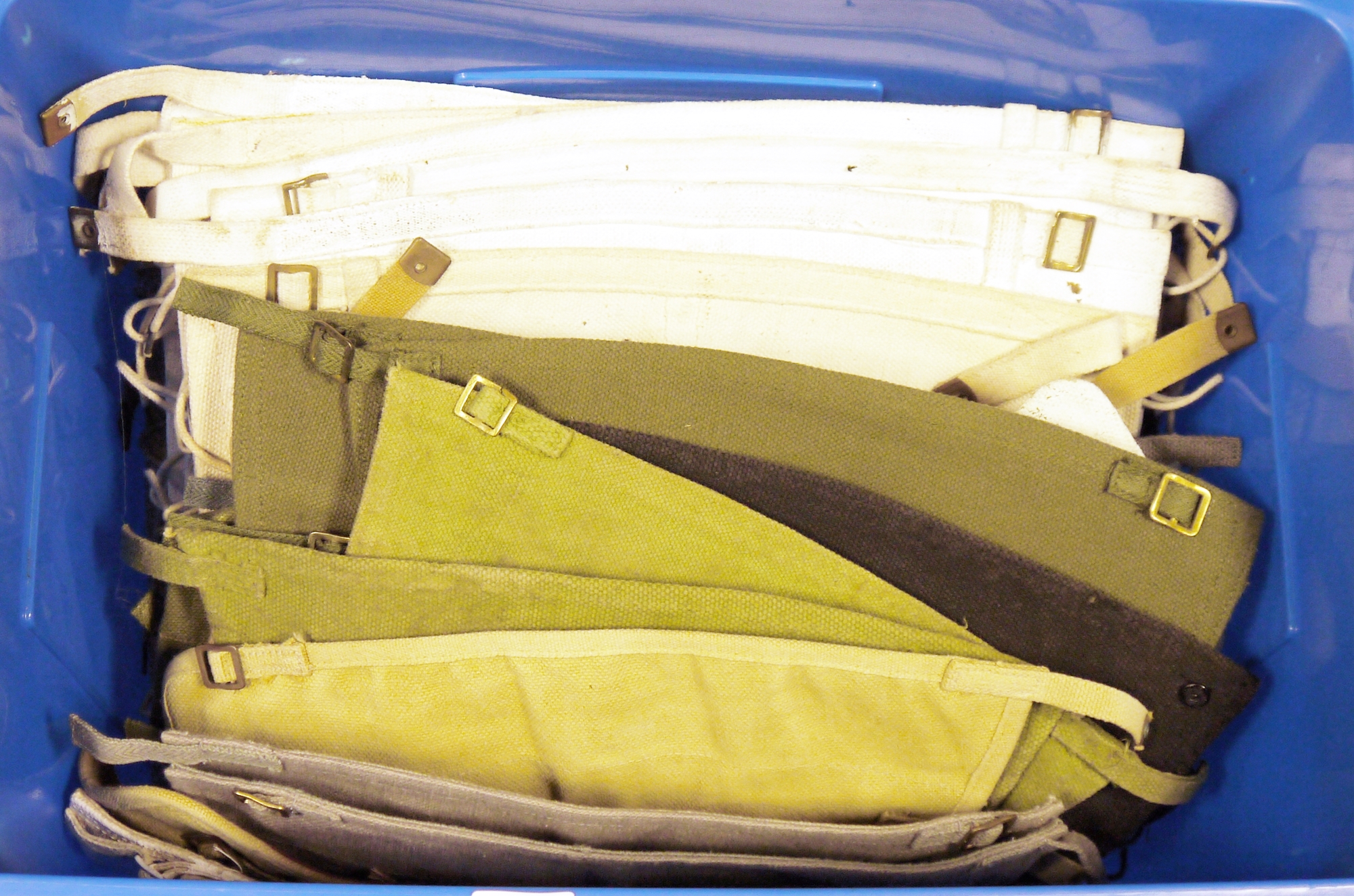 Large collection of British Army canvas anklets and gaiters, over 60 items in total - Image 2 of 2