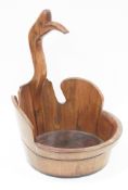 Chinese wooden washbasin in the form of a bird, 60cm high