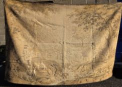 Large tapestry wall hanging depicting a 17th / 18th century hunting scene, 251cm x 171cm Condition
