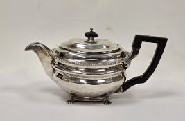 Early 19th century Maltese silver teapot, circa 1810-1820, stamped F (917 grade), makers mark GIDCA,