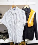Collection of British Railways uniform including four jackets, four shirts, a tie, overcoat and
