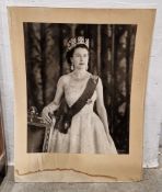 Pair of large photographic prints of H.M. Queen Elizabeth II and H.M. Prince Philip by Baron