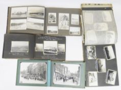 Three albums of WWII era black and white photographs, mainly relating to the Royal Navy, including