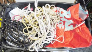 Large collection of rope including natural jute, nylon and polyester