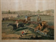 Charles Hunt after H. Alken (1810-1894) Coloured aquatint Sheldon's National Sports, The Brook, 45.8