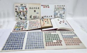 Collection of stamps including two partially filled Stanley Gibbons Windsor Great Britain albums,