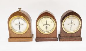Eight GPO differential galvanometers, six in mahogany steeple cases, all with silvered cases