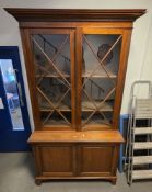 LOT WITHDRAWN Early 19th century mahogany library bookcase, the moulded cornice with Greek key