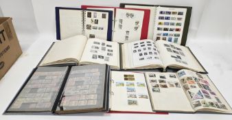 Collection of ephemera comprising stamps including approximately 14 albums (mainly partially filled)