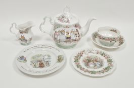 Royal Doulton Brambly Hedge pattern part tea service, printed brown marks, comprising: a lobed