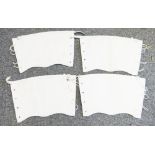 Collection of British Army white canvas gaiters, mostly stamped W. and A. J. T. 1953, with a broad