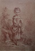 18th/19th century French school after Gilles Demarteau  Red chalk heightened in white chalk on paper