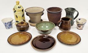 Collection of studio pottery, including: Peter Dick & Jill Frances, Coxwold Pottery, comprising: a