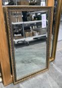 Large gilt-effect framed mirror, 87cm and three other mirrors (4)
