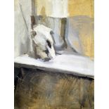 Charles Verey  Oil on canvas Donkey skull 1962 (included in Slade Diploma show), 91cm x 71cm,