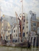 Alfred Percy Friend (early 20th century) Two watercolours on paper Boats at Looe, Cornwall, 30cm x