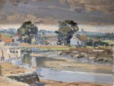 Eric Pipkin (early 20th century) Oil on canvas Blakeney, signed lower left, inscribed verso, 15 cm x