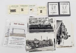Collection of steam train locomotive postcards and photographs, mainly black and white dating from