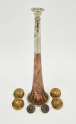 Late 19th / early 20th century copper and nickel plated hunting horn by the Army & Navy C.S.L. of
