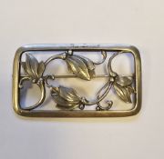 Danish Georg Jensen sterling silver flower brooch design no.295, 5.5cm long, approx weight 16.3g