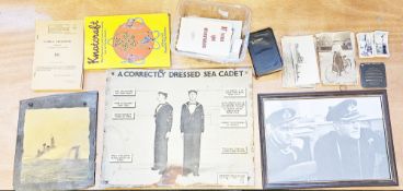 Collection of mainly Royal Navy and cadet related ephemera including rolled posters, photographs, 'A