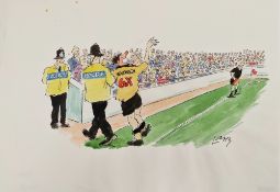 Larry (Terence Parkes, 1927-2003) Pen, ink and watercolour 