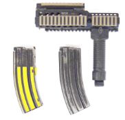 Daniel defence inc. L85 IW rail integration system handguard, fitted with a Grip Pod Systems quick-