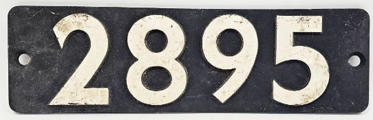Cast iron steam locomotive number plate ' 2895 ' , 51cm x 15cm  Condition Report Additional photos