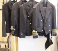 Royal Navy three-piece officer's uniform comprising jacket, mess vest and trousers, made by Bernards
