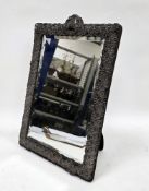 Late 19th/early 20th century easel back dressing mirror, the bevelled edge plate surrounded by a