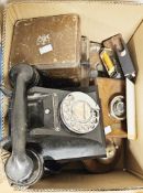 Collection of approx 14 telephones for spares and repairs including early 20th century mahogany
